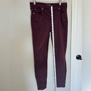 7 For All Mankind b(air) skinny jeans in a burgundy